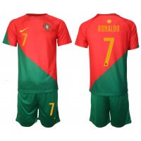Dětský Fotbalový dres Portugalsko Cristiano Ronaldo #7 MS 2022 Domácí Krátký Rukáv (+ trenýrky)